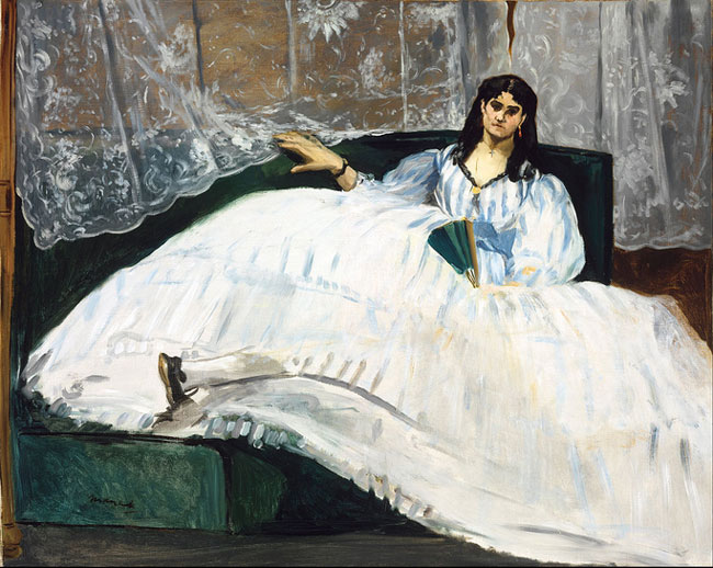Édouard Manet, La Maîtresse de Baudelaire , ou La Dame à l’ éventail (1862). Jeanne Duval : l’ami du poète, qui écrivit au sujet de cette belle métisse 