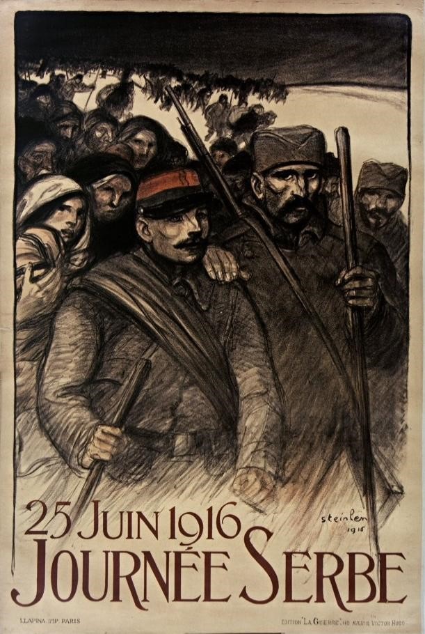 Affiche 25 Juin 1916, Journée Serbe