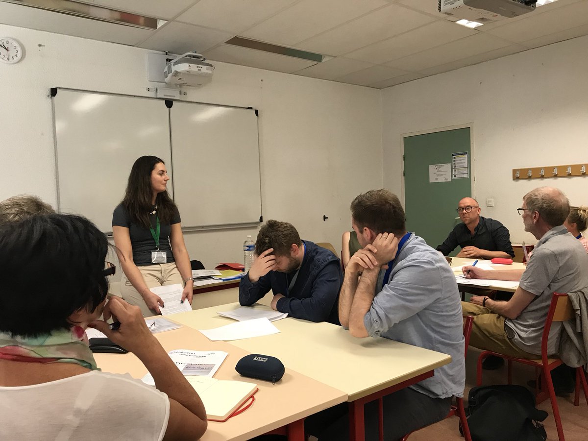 Atelier de Judith Geerling sur la crise migratoire en Europe - Congrès Euroclio / APHG au Lycée  Marseilleveyre, 24 avril 2018. Crédits Ann-Laure Liéval / Euroclio.