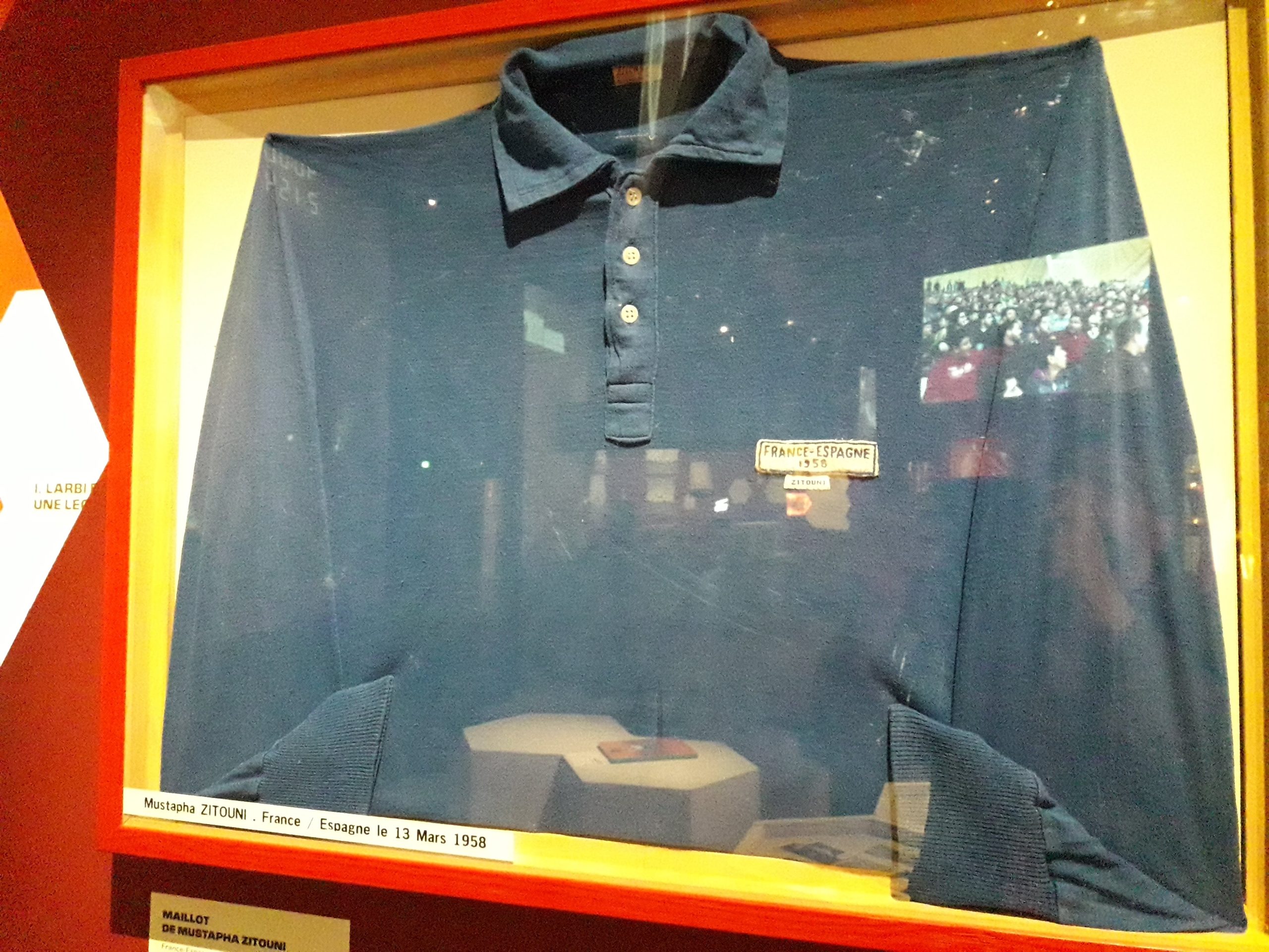 Maillot de Mustapha Zitouni, France-Espagne, 13 mars 1958