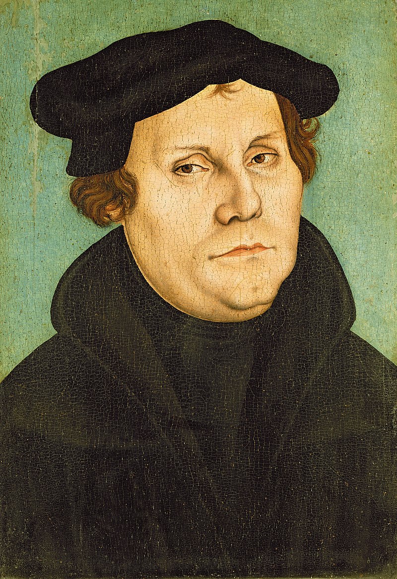 Portrait de Martin Luther par Lucas Cranach l'Ancien, 1529, Musée régional de Hesse. DR.