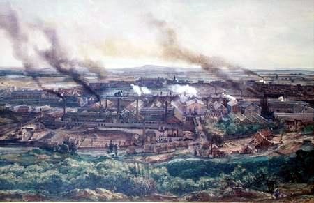 François Ignace BONHOMMÉ (1809-1881), Les usines du Creusot vers 1850. DR