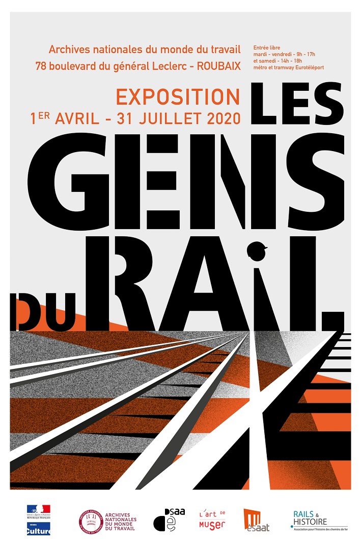 Affiche de l’exposition Les Gens du rail, 2020.