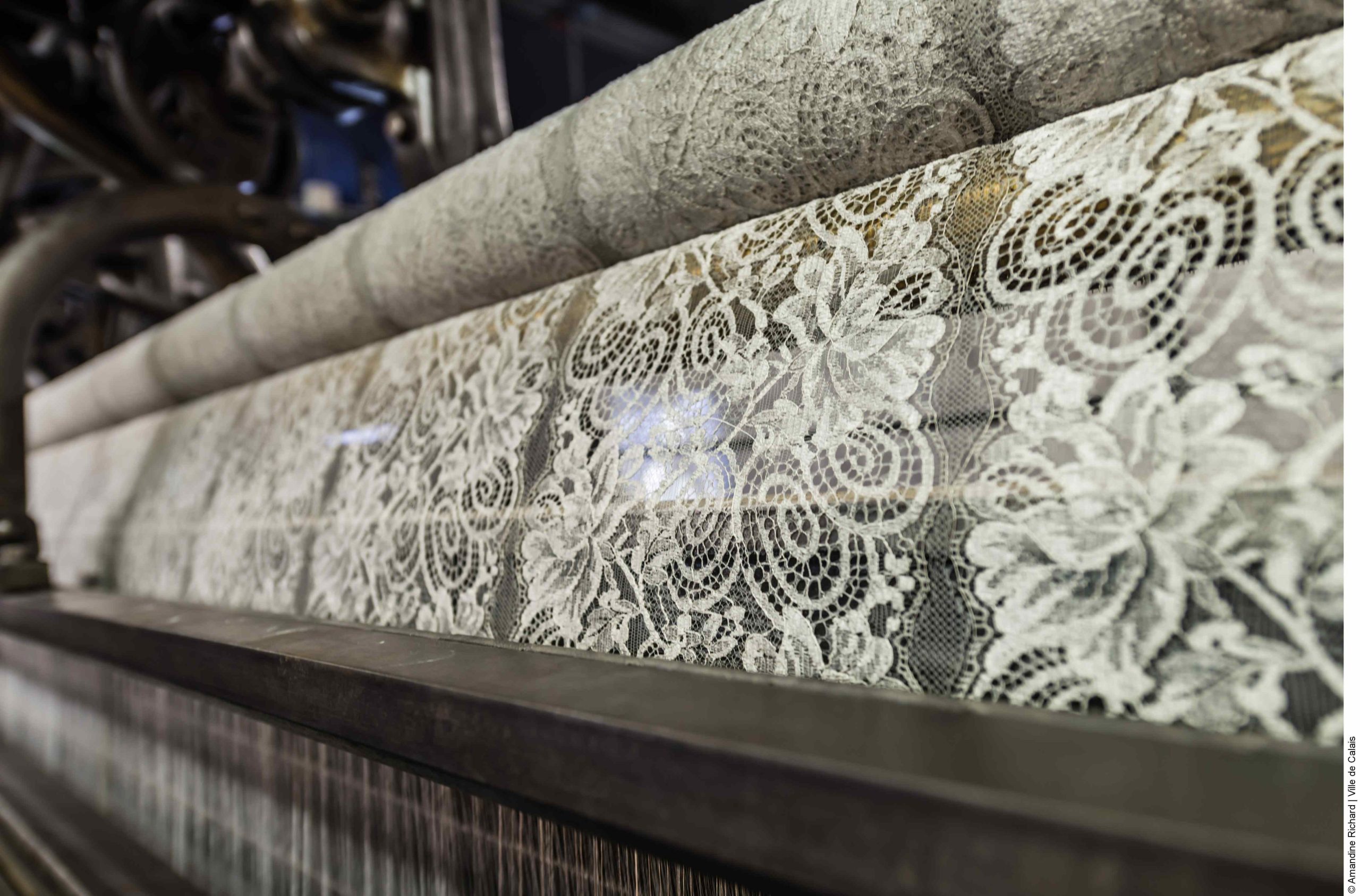 Métier à tisser la dentelle, collections Cité de la dentelle et de la mode de Calais (crédit photo A. Richard)