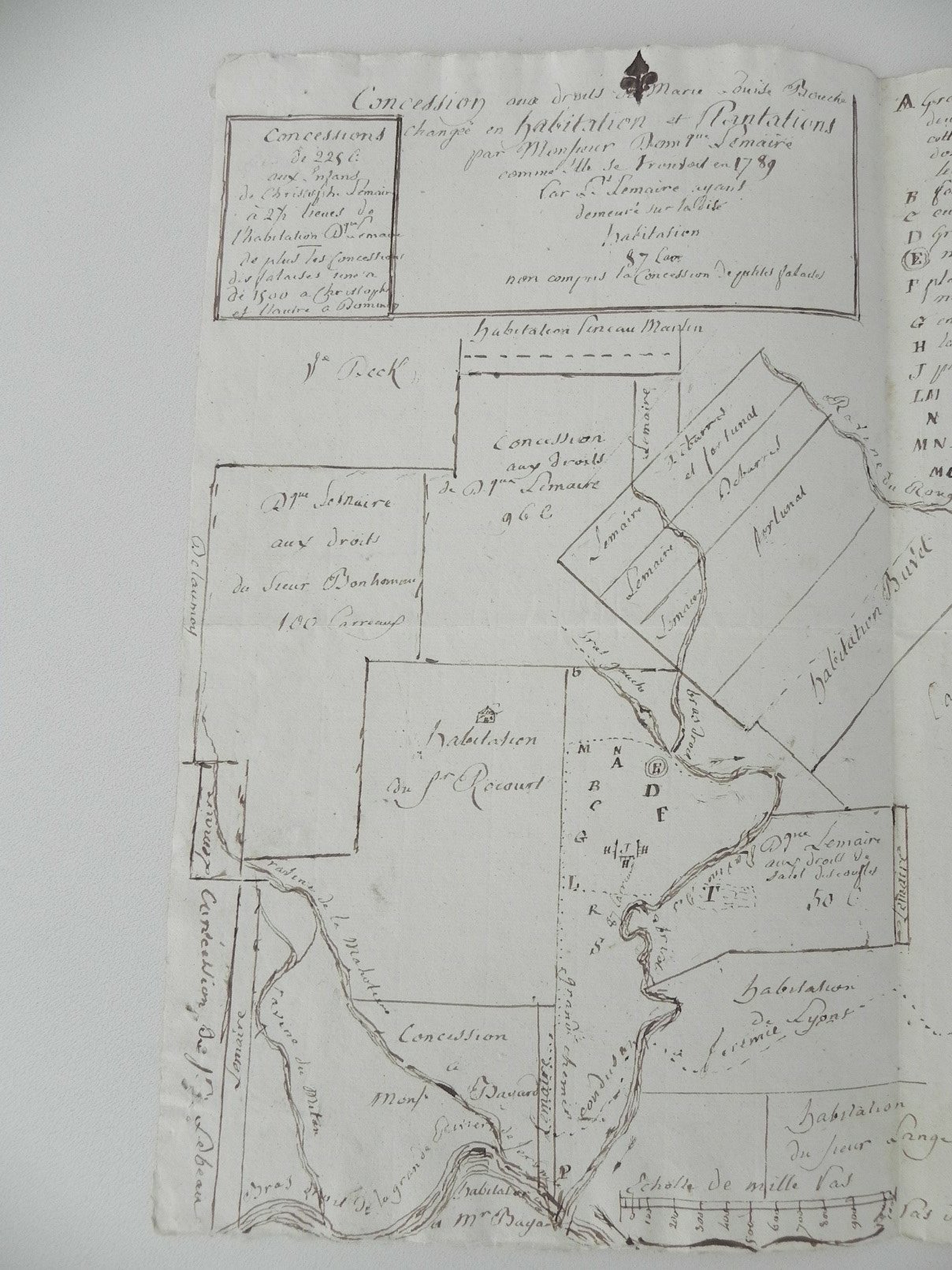 Plan de l’habitation de Dominique Lemaire – CMUA-Archives Dunkerque – fonds non côté
