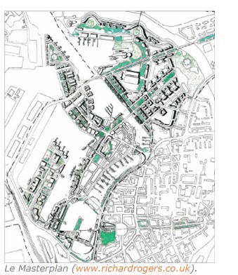 « Le projet Neptune s’inscrit à la fois dans la logique de reconquête des waterfront amorcée dans des villes comme Boston ou Baltimore depuis les années 1960 (Claude Prelorenzo, 1999) mais aussi dans la continuité de ce qui s’est fait via la Reconstruction. L’idée pour les aménageurs n’est plus de chercher à maîtriser l’étalement urbain, mais de revitaliser et de « régénérer » les espaces autrefois utilisés et délaissés par la suite (Claude Chaline et Peggy Hellequin, 1999) » Source : https://www.geographie.ens.fr/le-projet-neptune.html
