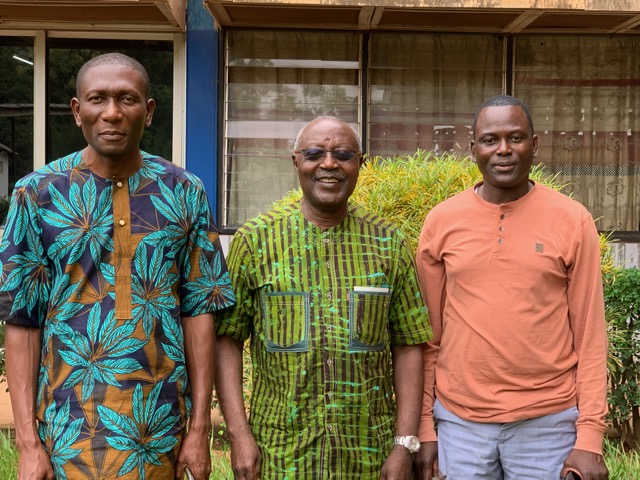 © Crédits photo : Françoise Boussari ; de gauche à droite : Patrick Adjivèssodé, Brice Boussari, et Patrick Éffiboley.
