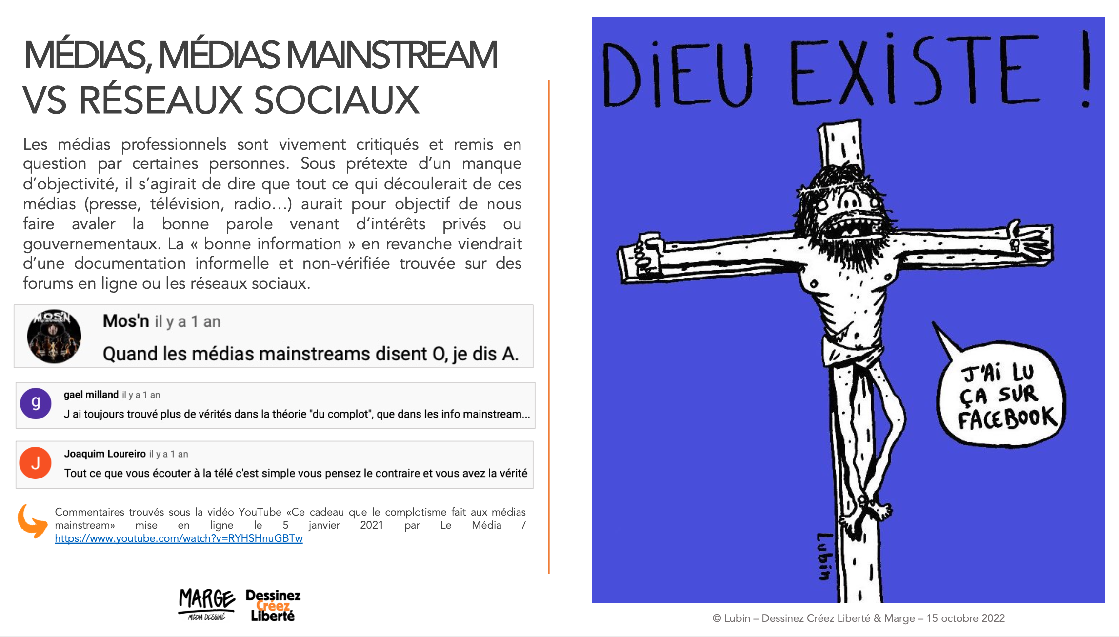 Médias, médias mainstream VS réseaux sociaux